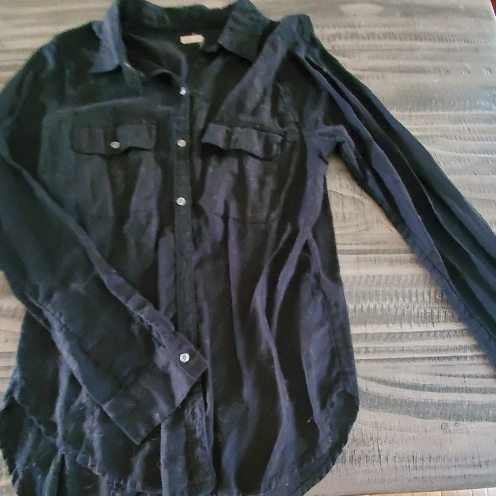 Black button up Blouse long sleeve